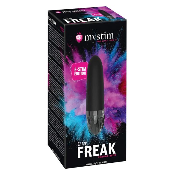 Mystim Sleak Freak E-Stim - oppladbar elektrovibrator (svart)