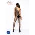 Passion BS036 - Roser og åpen catsuit (svart) - S-L