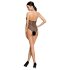 Passion BS087 - transparent nettingbody (svart) - S-L