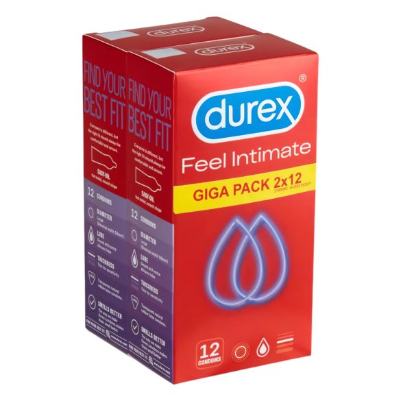 Durex Feel Intimate - Tynn Kondompakke (2x12 stk)