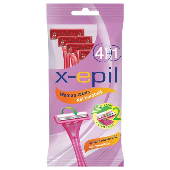 X-Epil - engangsbarberhøvel for kvinner, 2 blader (5 stk)