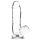 Addiction Crystal - med sugekopp, testikler dildo (transparent) - 15cm