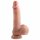 Dual densitet - realistisk sugedildo med baller - 18 cm (naturlig)