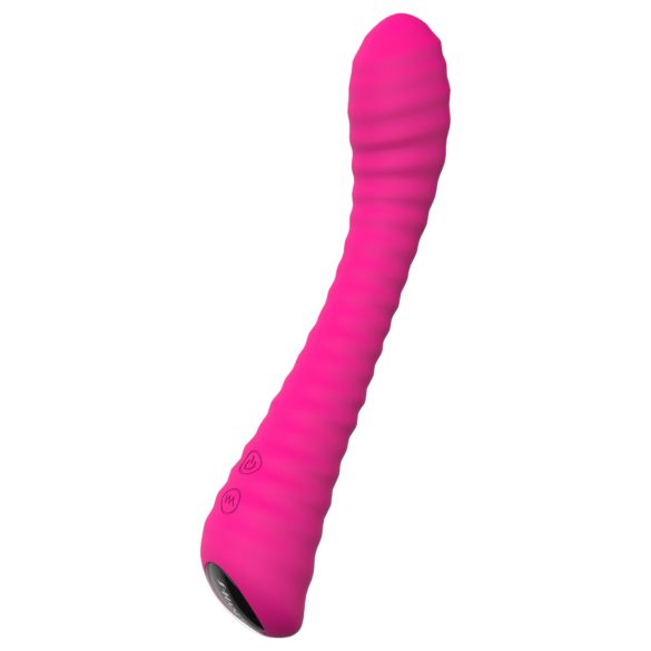 Sex HD Sunshine - oppladbar, rillet G-punktvibrator (rosa)