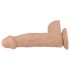 Lovetoy Real Extreme - sugekopp, naturtro dildo med testikler - 23cm (naturlig)