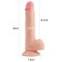 Naturlig dildo med sugekopp - 21 cm