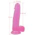 Lovetoy Jelly Studs - realistisk dildo med sugekopp - 20 cm (rosa)