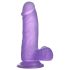 Lovetoy Jelly Studs - realistisk dildo med base - 15cm (lilla)