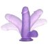 Lovetoy Jelly Studs - realistisk dildo med base - 15cm (lilla)