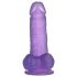 Lovetoy Jelly Studs - realistisk dildo med base - 15cm (lilla)