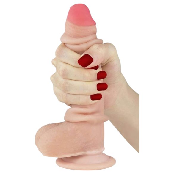 Lovetoy Sliding-Skin dildo - 18cm (naturlig)