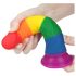 Lovetoy Prider - realistisk dildo - 19cm (regnbue)