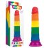 Lovetoy Prider - realistisk dildo - 19cm (regnbue)