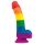 Lovetoy Prider - realistisk silikondildo - 19 cm (regnbue)