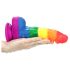 Lovetoy Prider - realistisk silikondildo - 19 cm (regnbue)