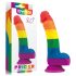 Lovetoy Prider - realistisk silikondildo - 19 cm (regnbue)