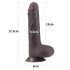 Lovetoy Sliding-Skin - To-lags dildo - 18cm (brun)