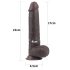 Lovetoy Sliding-Skin - Dobbel lag dildo - 23cm (brun)