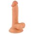 Mr. Rude - naturtro sugekoppdildo med baller, 17cm