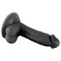 Mr. Rude – Realistisk sugekoppdildo med testikler, 17 cm (svart)