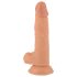 Mr. Rude - sugende dildo med baller, 19 cm (naturlig)