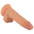 Mr. Rude - sugende dildo med baller, 19 cm (naturlig)