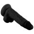 Mr. Rude - sugekopp dildo med baller - 19cm (svart)