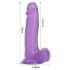 Tracy's Dog Jelly 8 - sugekopp-dildo med testikler (lilla)