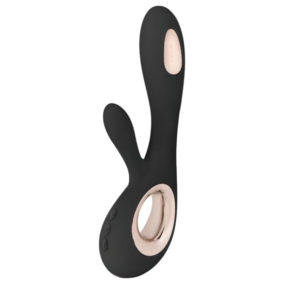 LELO Soraya Wave - oppladbar, bølgete vibrator med klitorisarm (svart)