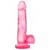 bjours Sweet N Hard 4 - sugekopp, testikkel dildo (rosa)