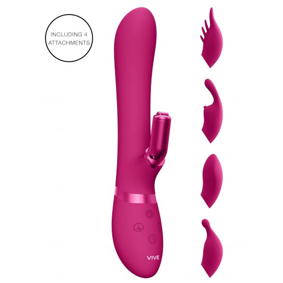 Vive Chou - oppladbar klitorisvibrator med utskiftbart hode (rosa)