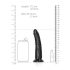 RealRock slank realistisk dildo - 15,5 cm (svart)