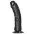 RealRock - realistisk dildo med sugekopp - 15,5 cm (svart)