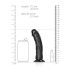 RealRock - realistisk dildo med sugekopp - 15,5 cm (svart)