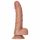 RealRock naturtro dildo med sugekopp - 15,5cm (mørk)