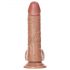 RealRock naturtro dildo med sugekopp - 15,5cm (mørk)