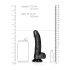 RealRock - realistisk sugedildo 15,5cm (svart)