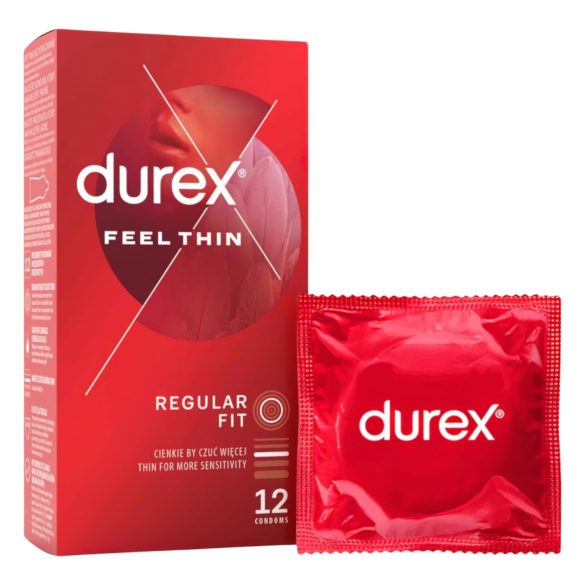 Durex Feel Thin - ekte følelse kondomer (12 stk)