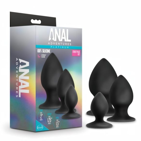 Anal Eventyr Platinum Sett - 3 stk (svart)