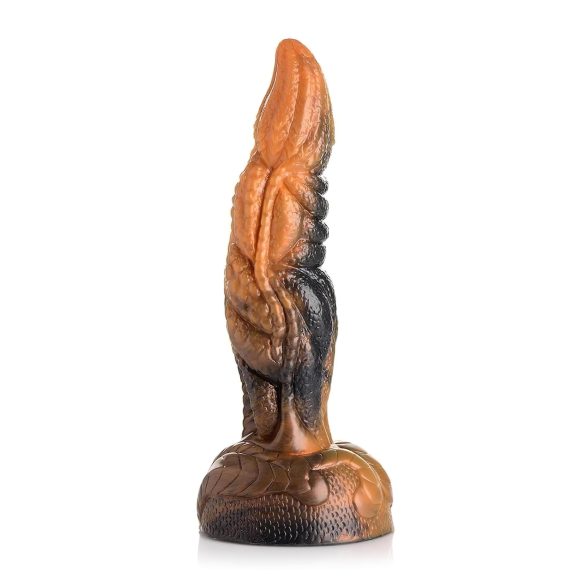 Creature Cocks Ravager - teksturert silikon dildo - 20 cm (oransje)