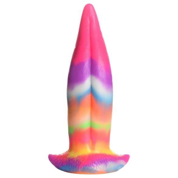 Creature Cocks Lysetunge - 21cm silikon dildo (regnbue)