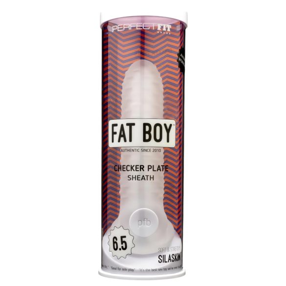 Fat Boy rutete penismansjett (17 cm) - melkefarget