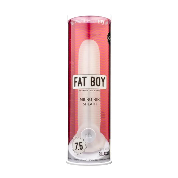 Fat Boy Micro Ribbed - penismantel (19cm) - melkefarget