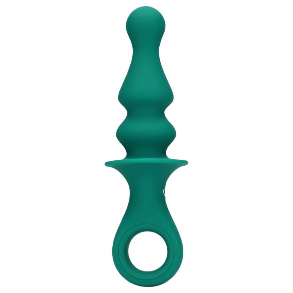 Loveline - oppladbar perle-analdildo (grønn)