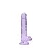 REALROCK - Gjennomsiktig realistisk dildo - lilla (17cm)