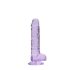 REALROCK - Gjennomsiktig realistisk dildo - lilla (17cm)