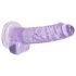 REALROCK - Gjennomsiktig realistisk dildo - lilla (17cm)