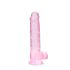 REALROCK - gjennomsiktig realistisk dildo - rosa (19 cm)