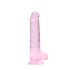 REALROCK - gjennomsiktig realistisk dildo - rosa (19 cm)