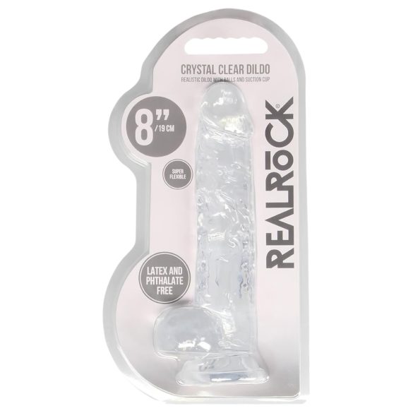 REALROCK - livaktig dildo - klar (19 cm)